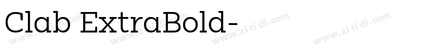 Clab ExtraBold字体转换
